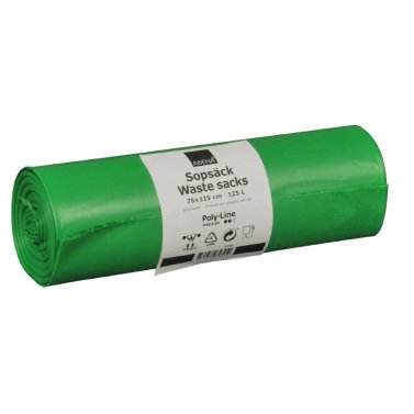 125l Säck LLDPE Supersäck Grön. Artikel No. 76042