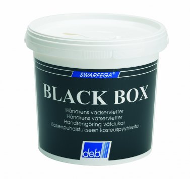 DEB Rengöringsservett Black Box 150st