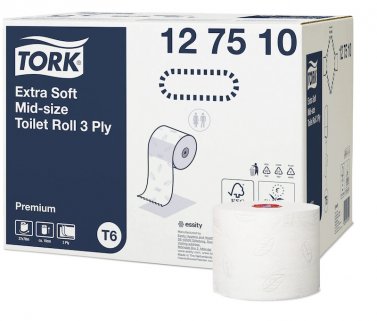 Tork Mid-size Extra Mjukt Toalettpapper 3-lag Premium T6
