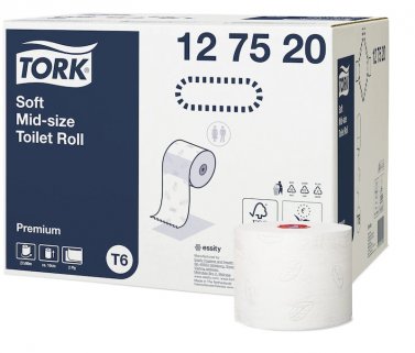 60027 Tork Mid-size Mjukt Toalettpapper, T6