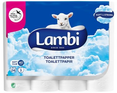 Artikel No. 60218 Lambi Toalettpapper 3-lags - 40 rullar