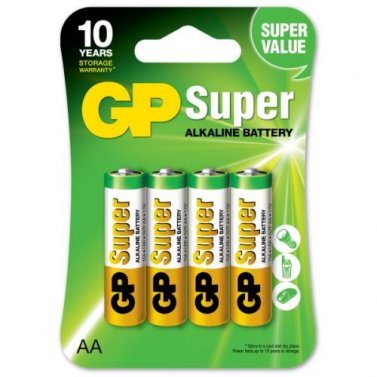 AA Batteri GP Super LR6 4-pack Artikelnr Z9309 Varumärke GP Innehåll 4-pack Enhet st