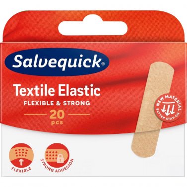 Salvequick Plåster Textil Medium 20st