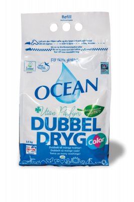 Artikel No. 44122 Ocean Dubbeldryg Kulörtvätt Oparfym Refill 3,5kg