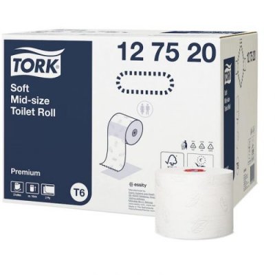 K5052 Toalettpapper TORK Mid-Size 2-lag mjukt T6