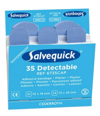 Salvequick Blue detectable refill till tavla - 35 st x 6